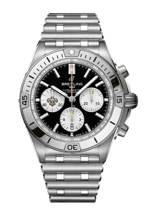 Review Breitling CHRONOMAT B01 42 NFL NEW ORLEANS SAINTS EDITION Replica watch AB01342B1B4A1